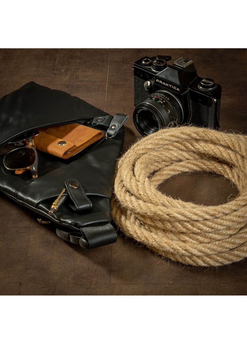 Чоловіча шкіряна сумка 30,5х23,5х2,5 см Vintage (252127803)