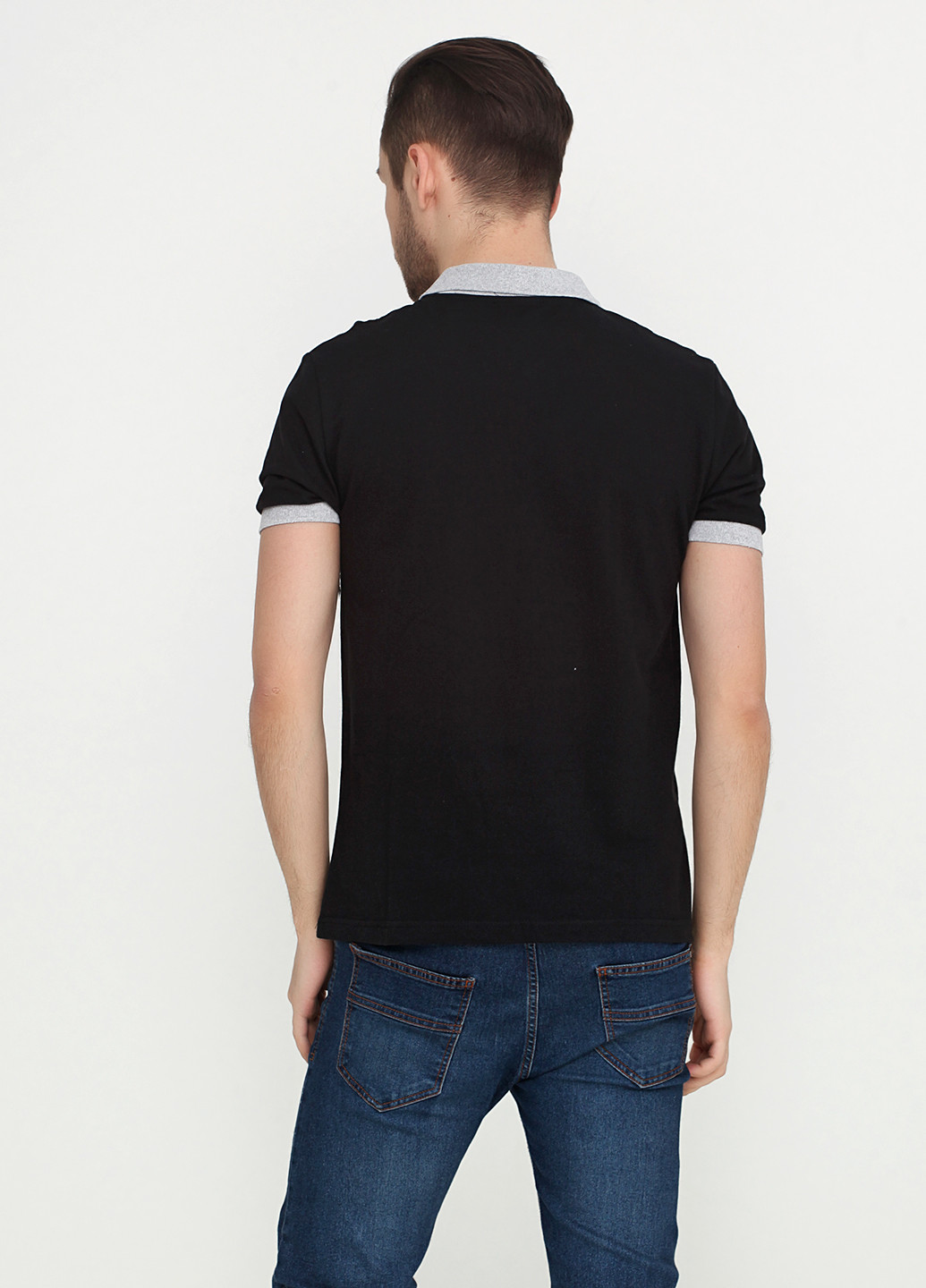 Черная футболка-поло для мужчин Chiarotex с логотипом
