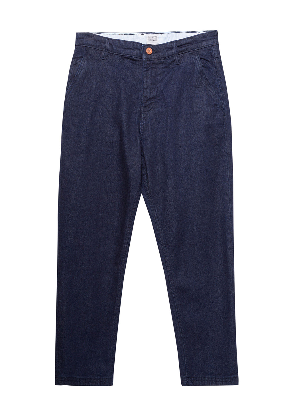 Темно-синие демисезонные зауженные, укороченные джинсы Pull & Bear