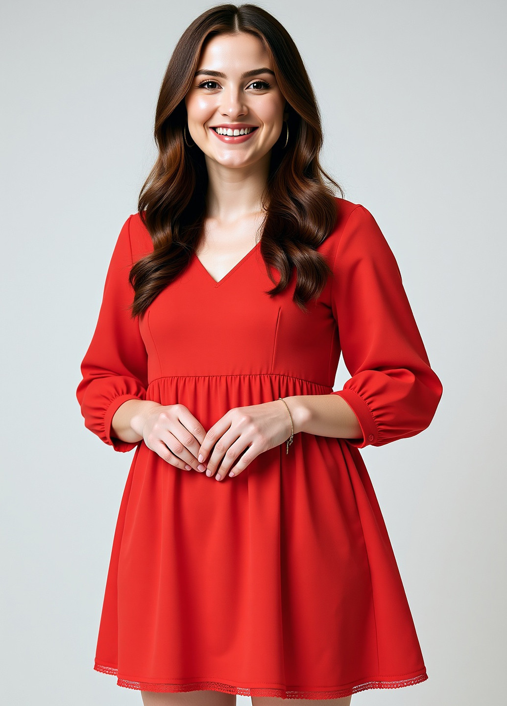 Червона кежуал сукня а-силует Sinsay однотонна