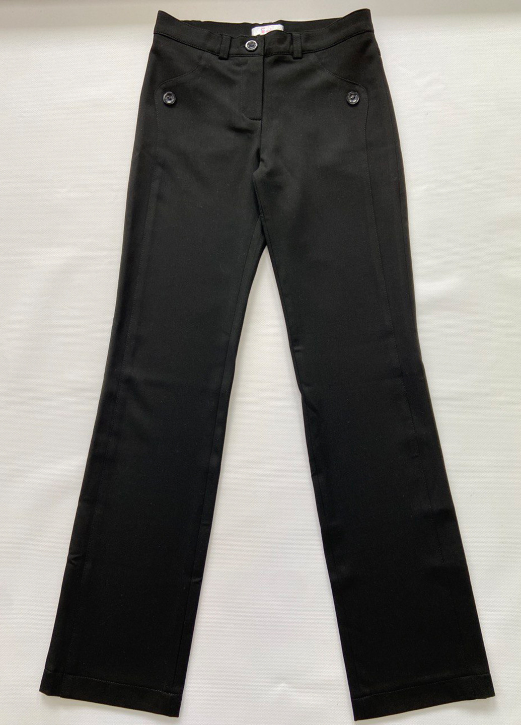 Черные кэжуал демисезонные прямые брюки Sasha