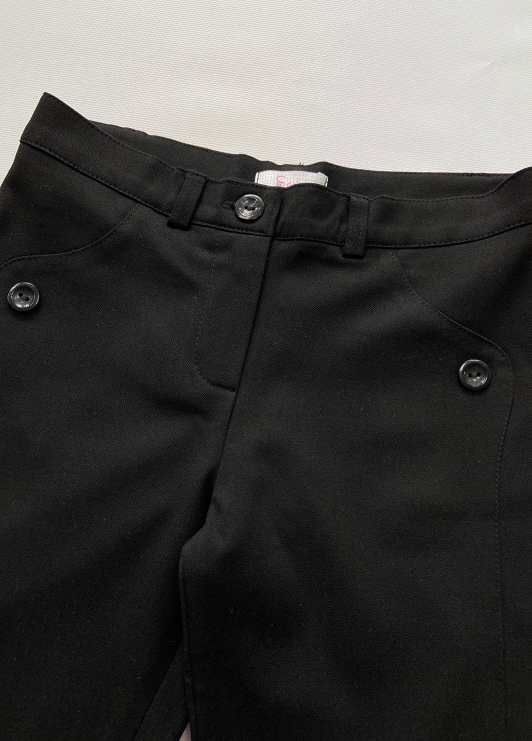 Черные кэжуал демисезонные прямые брюки Sasha