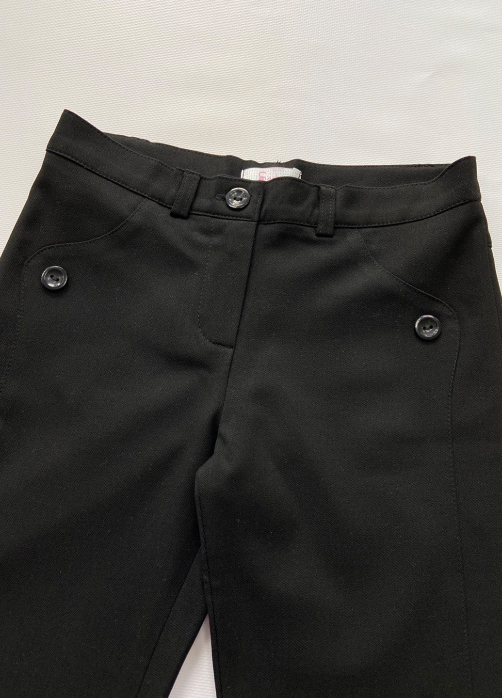 Черные кэжуал демисезонные прямые брюки Sasha