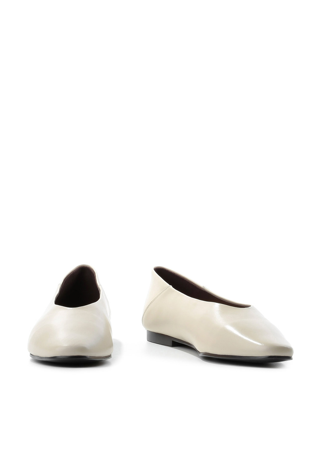 Жіночі балетки Le'BERDES | молочні однотонні без декору натуральна шкіра (322087992)