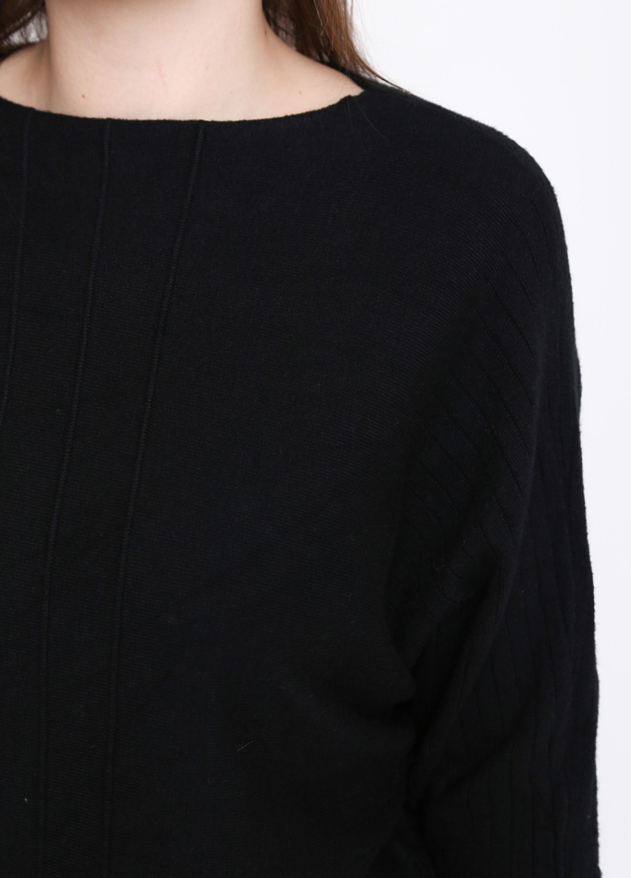 Чорний демісезонний светр жіночий чорний кажан укорочений JEANSclub Летучая мышь