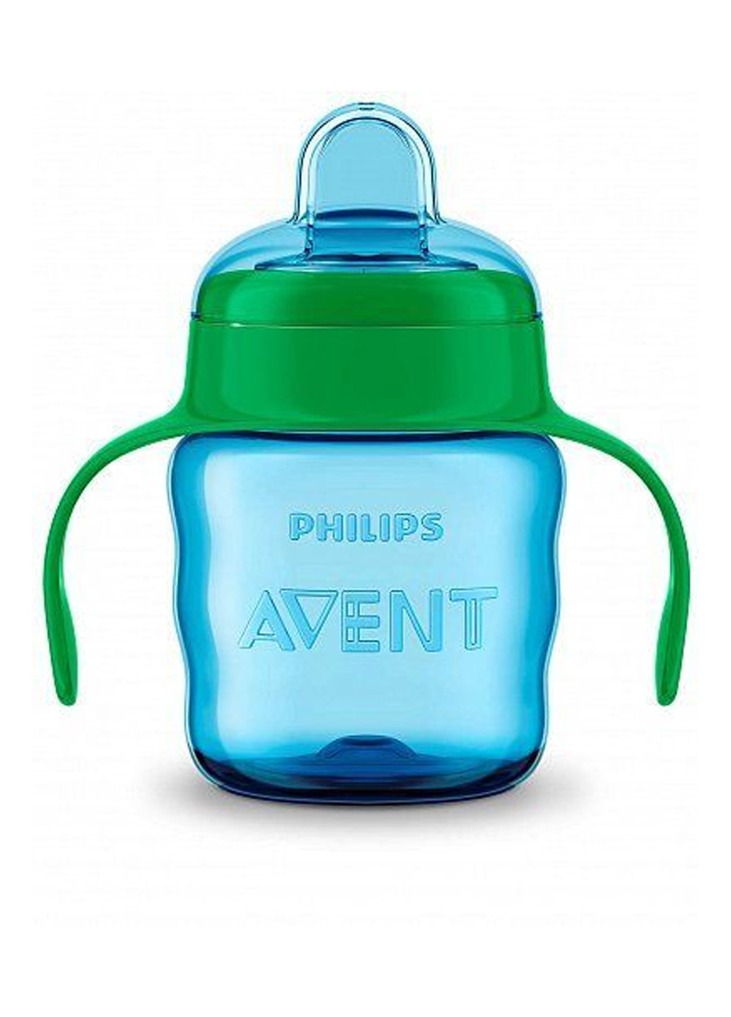 Чашка з м'яким носиком та ручками philips 6 міс + блакитна (scf551/05) (200 мл) Avent 8710103854371 (256012163)