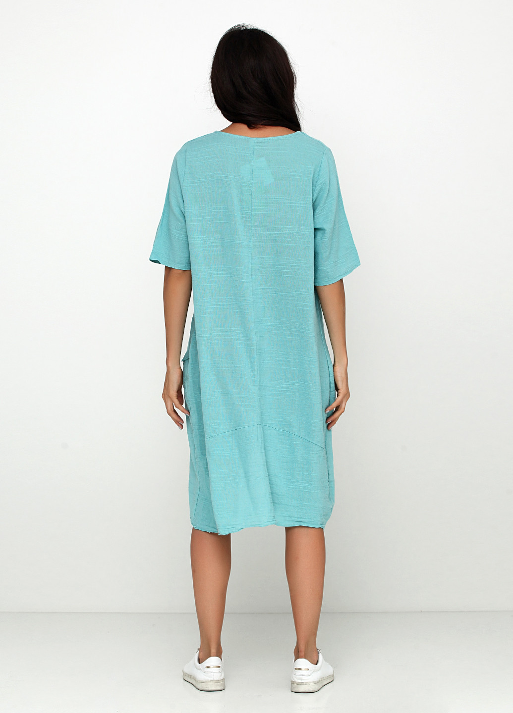 Бирюзовое кэжуал платье My Luna с цветочным принтом