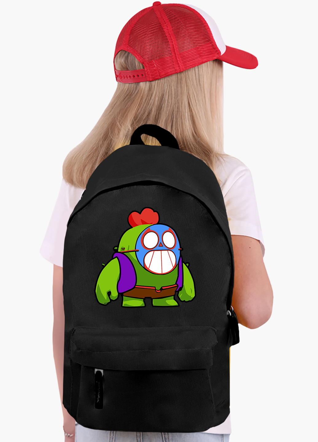 Детский рюкзак Спайк Бравл Старс значок Ель Прімо (Spike Brawl Stars with Pin El Primo) (9263-2600) MobiPrint (217075156)