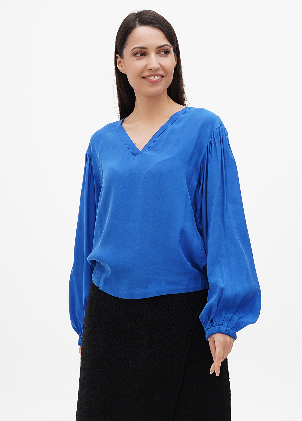 Синяя демисезонная блуза Comma