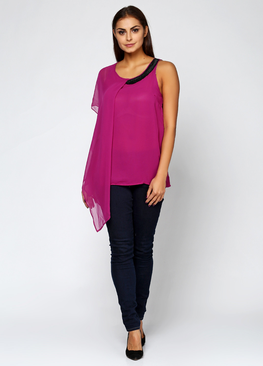 Фиолетовая летняя блуза C Label