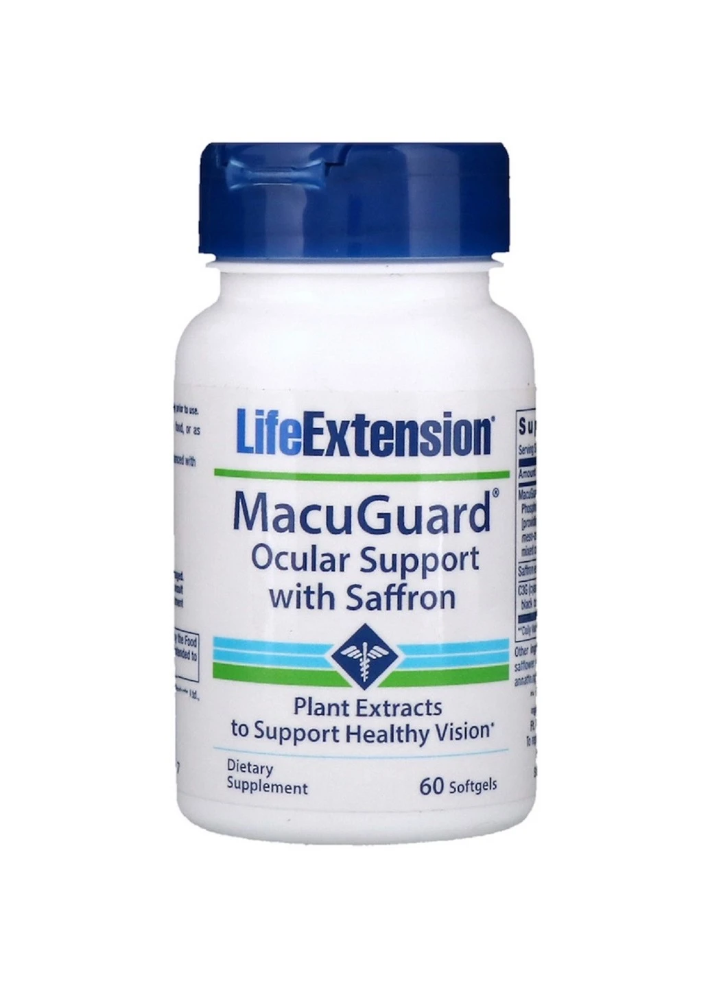 Підтримка Зору з Шафраном, MacuGuard, Ocular Support with Saffron,, 60 гелеві Капсул Life Extension (255408531)