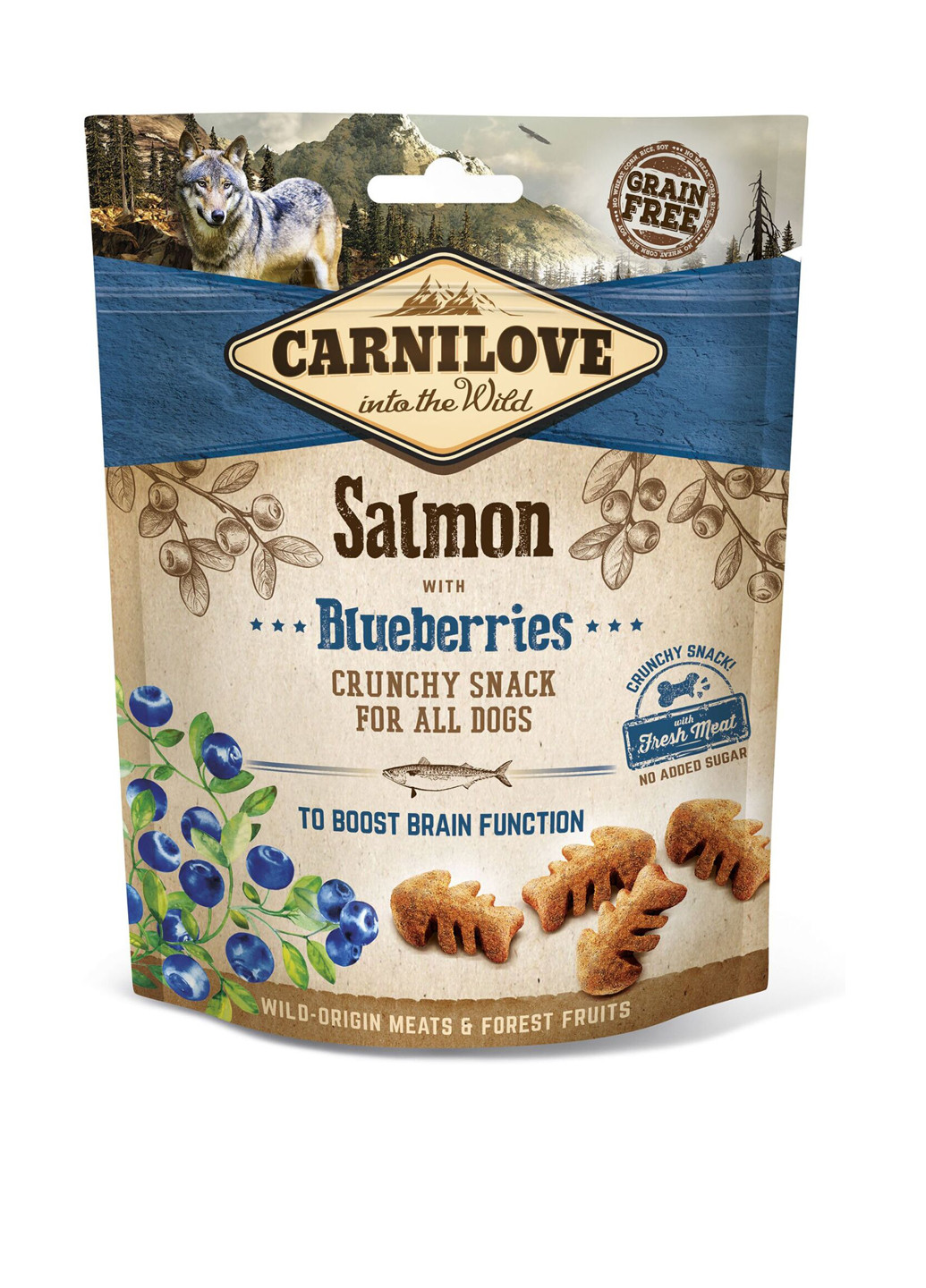 Ласощі для собак Salmon with Blueberries, 200 г Carnilove (199391627)