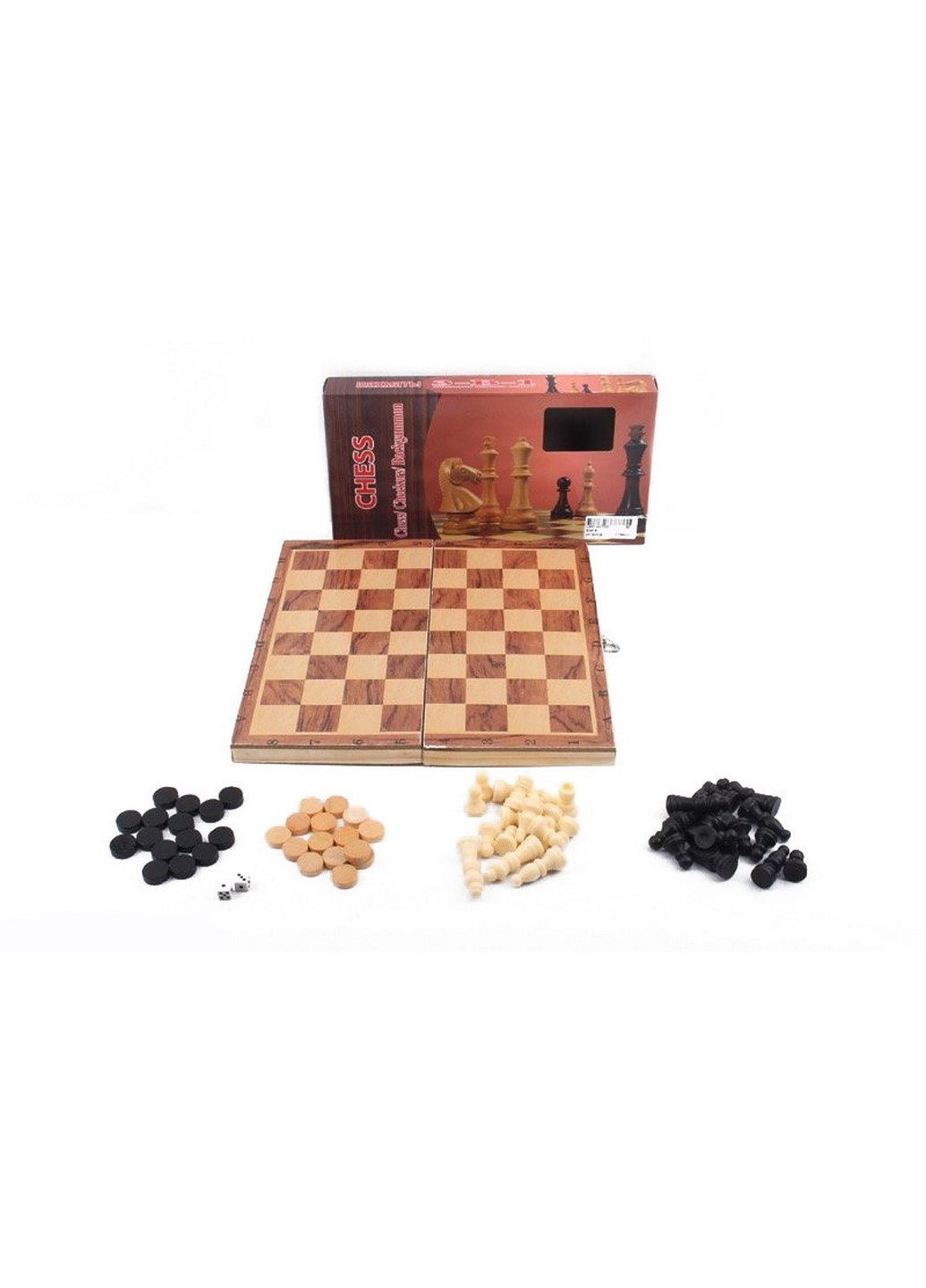 Шахматы деревянные S2416 3 в 1 Metr+ (229211248)