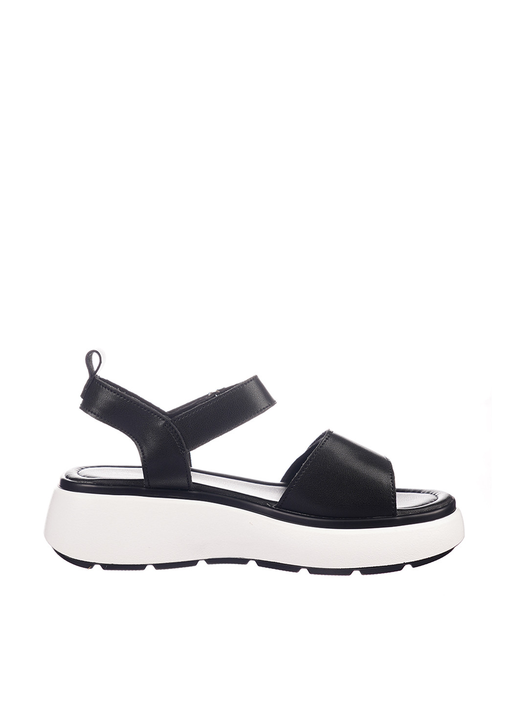 Черные босоножки Lola Andy на липучке с белой подошвой