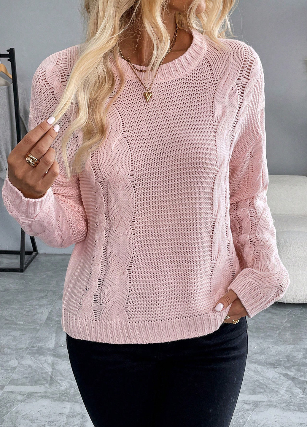 Рожевий демісезонний джемпер джемпер SHEIN