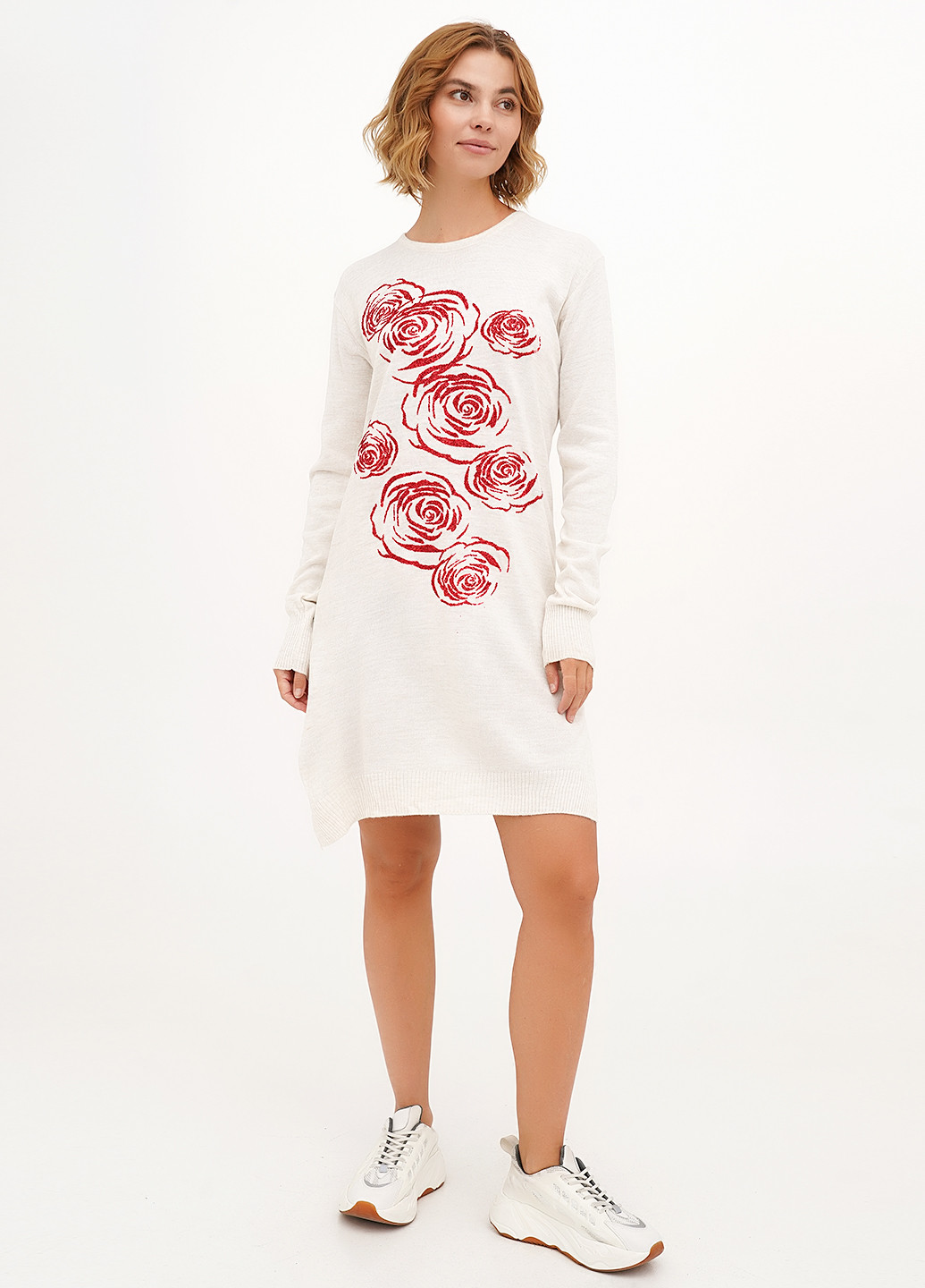 Молочна кежуал сукня сукня светр Imperial троянди