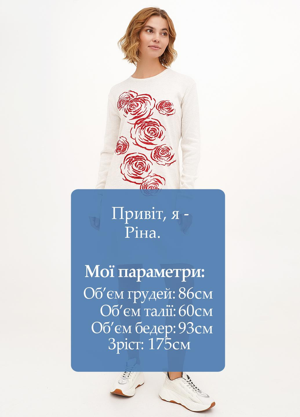 Молочна кежуал сукня сукня светр Imperial троянди