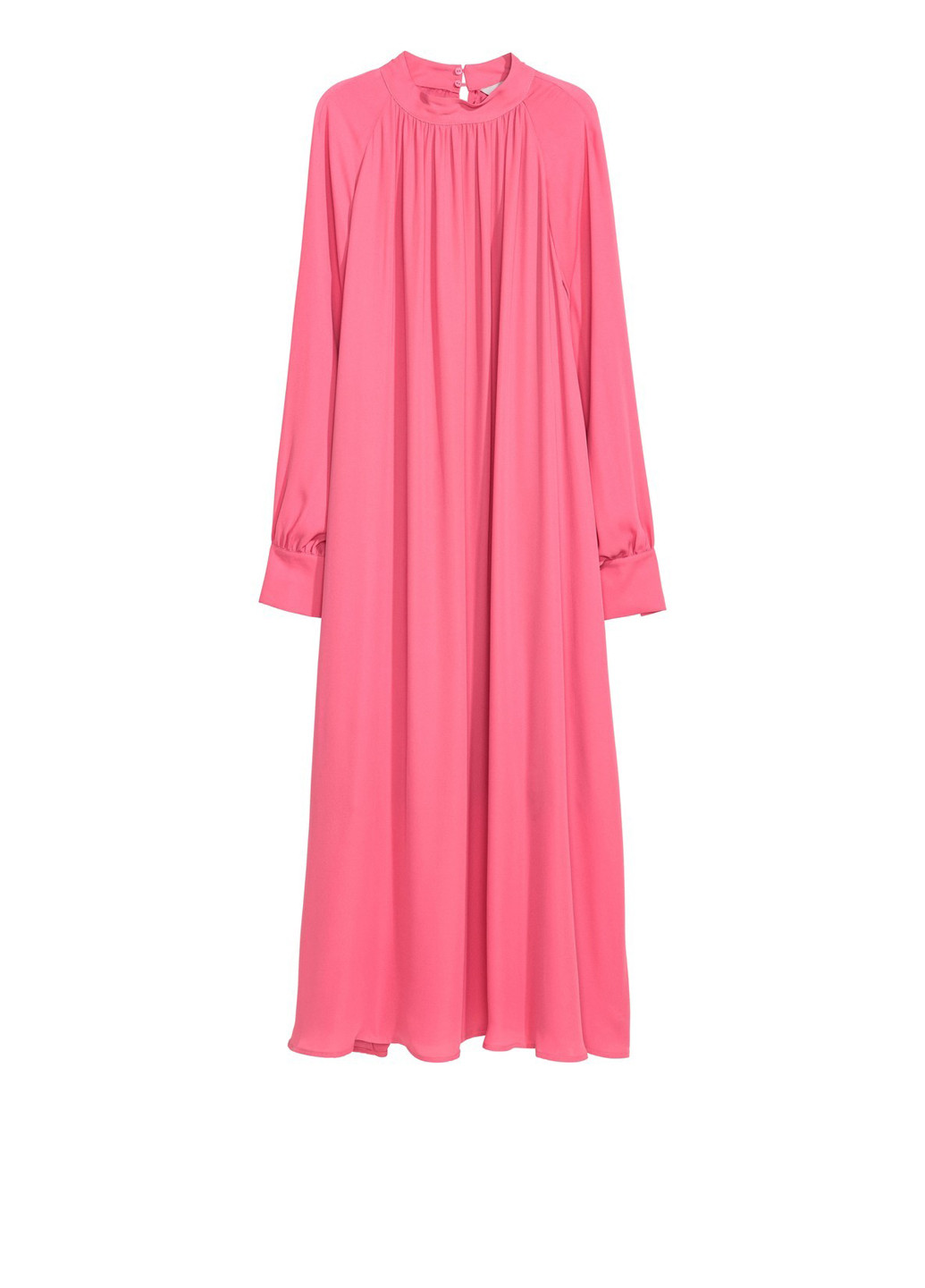 Розовое кэжуал платье а-силуэт H&M однотонное