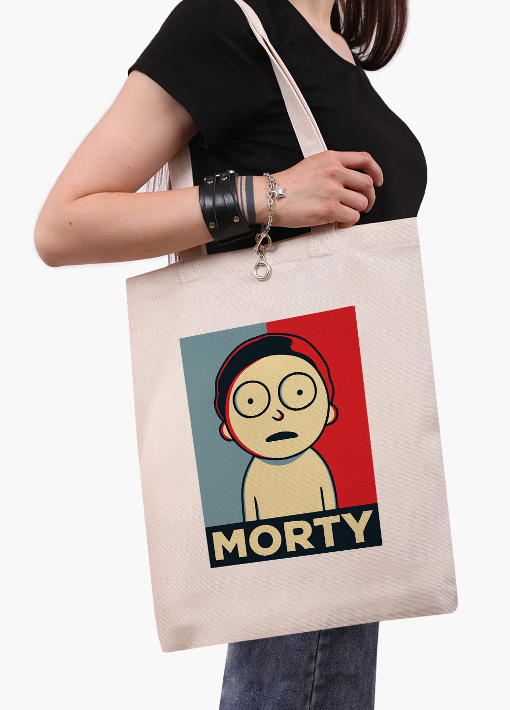 Еко сумка шоппер біла Рік Санчез Рік і Морті (Rick Sanchez Rick and Morty) (9227-2931-WT-1) 41*35 см MobiPrint (228156120)