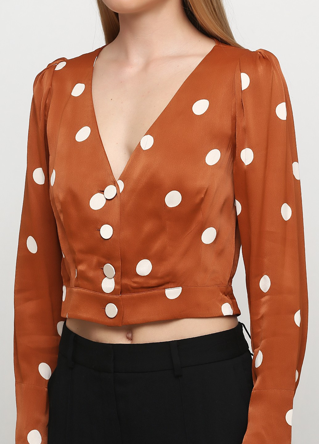 Коричневая блуза Uterque