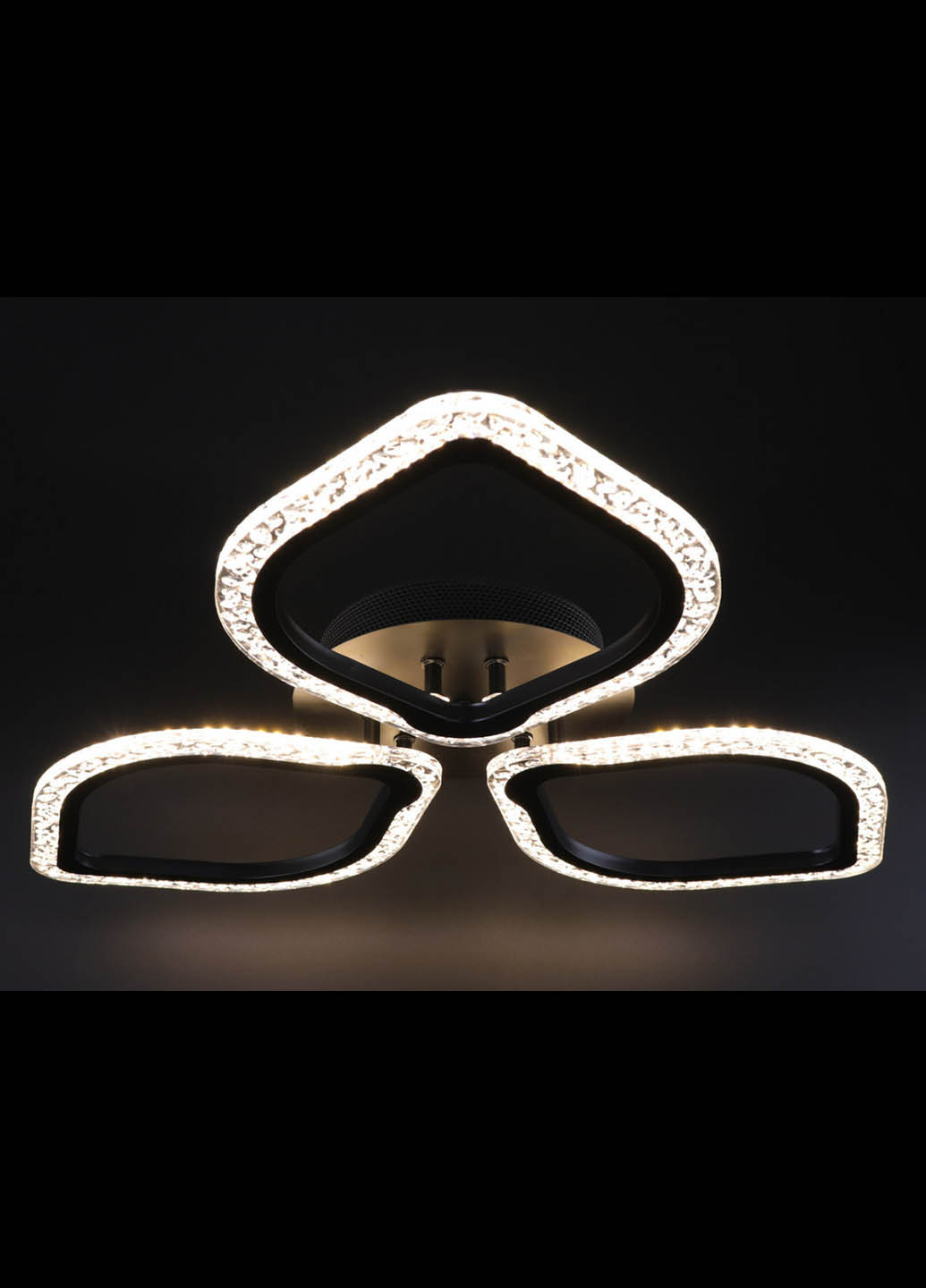 Люстра стельова LED з пультом A2522 / 3-bk Чорний 8х57х57 см. Handmade (234537829)