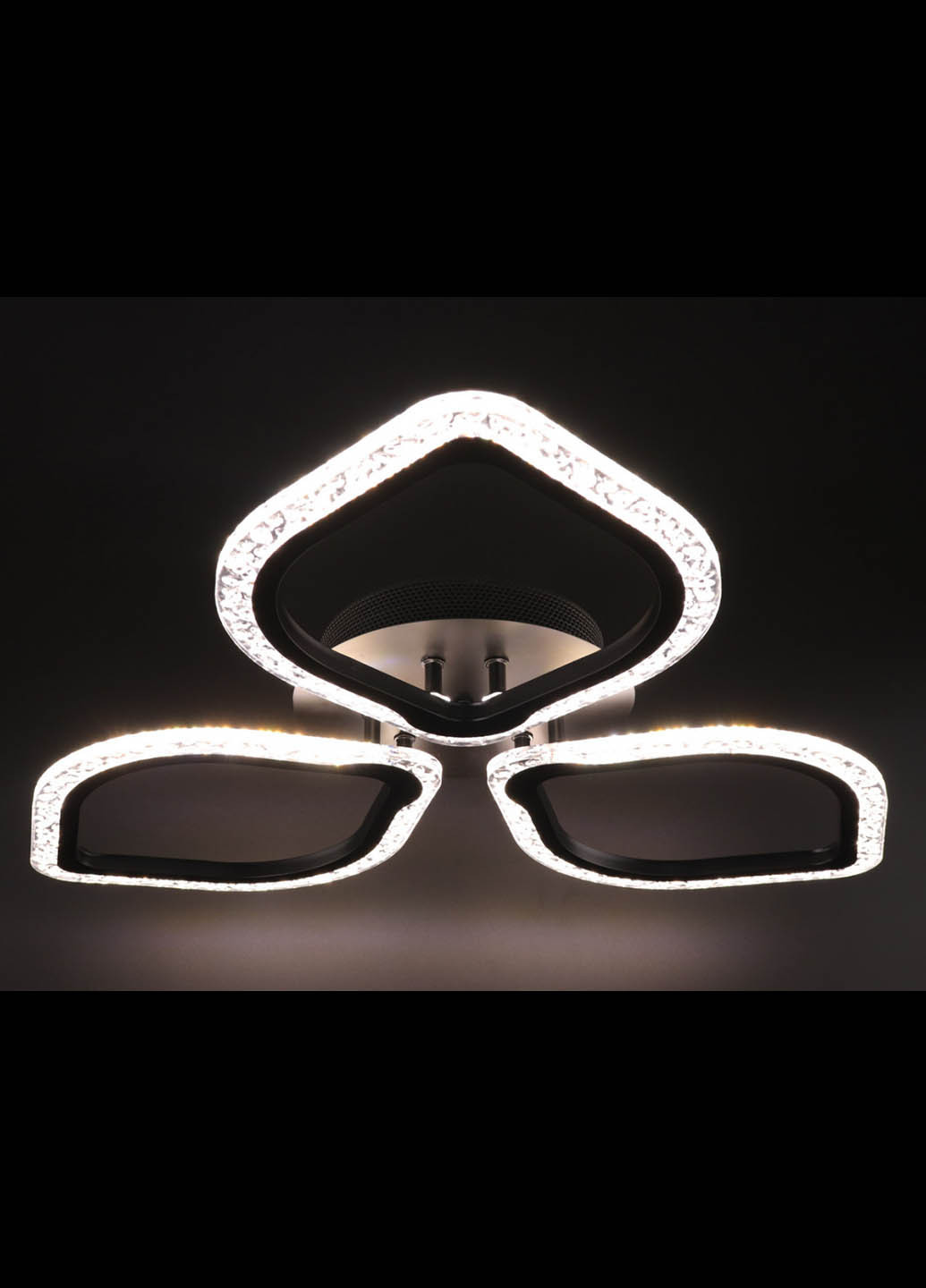Люстра стельова LED з пультом A2522 / 3-bk Чорний 8х57х57 см. Handmade (234537829)