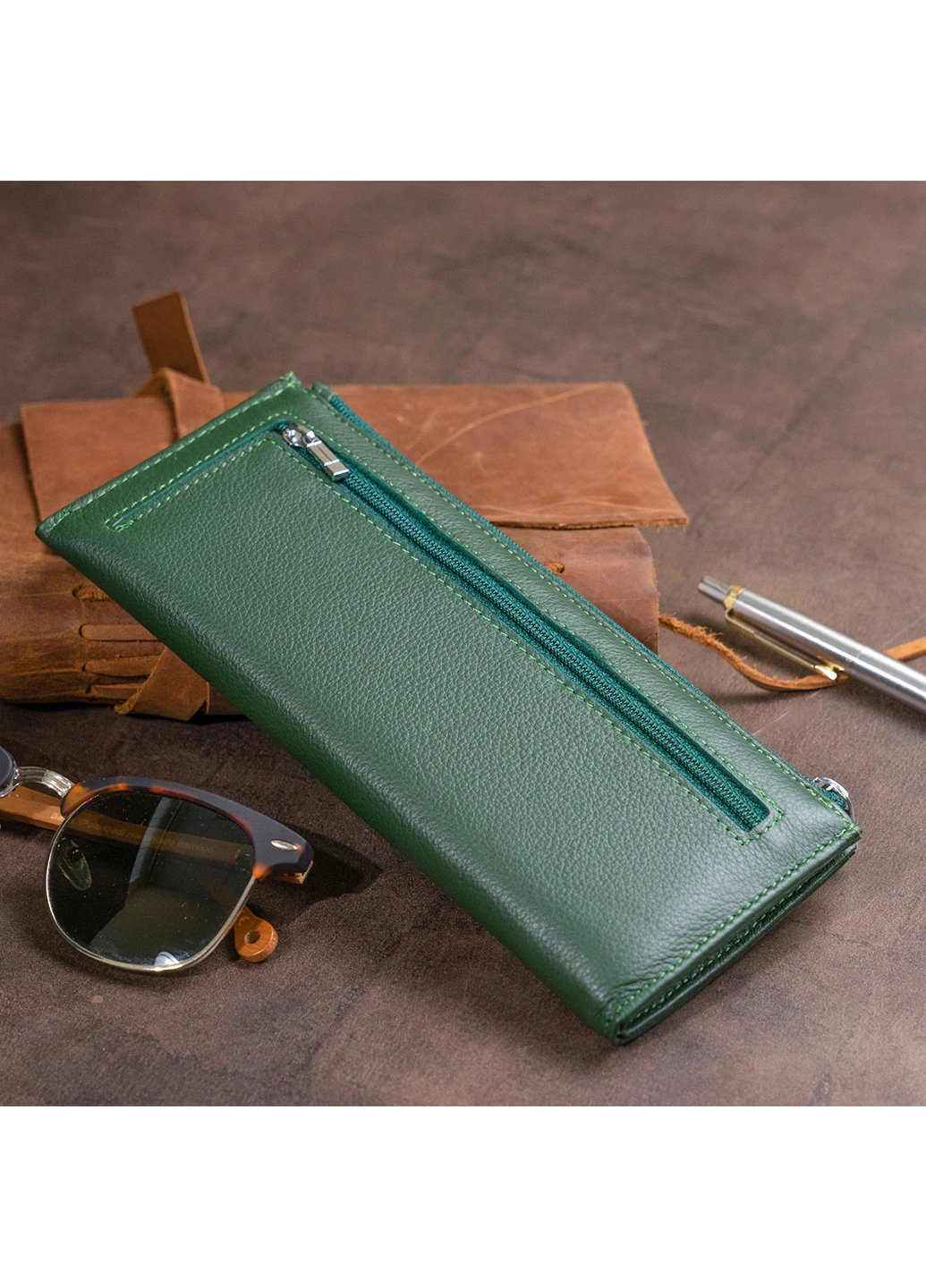 Жіночий шкіряний гаманець 19х9,5х2,5 см st leather (252128985)