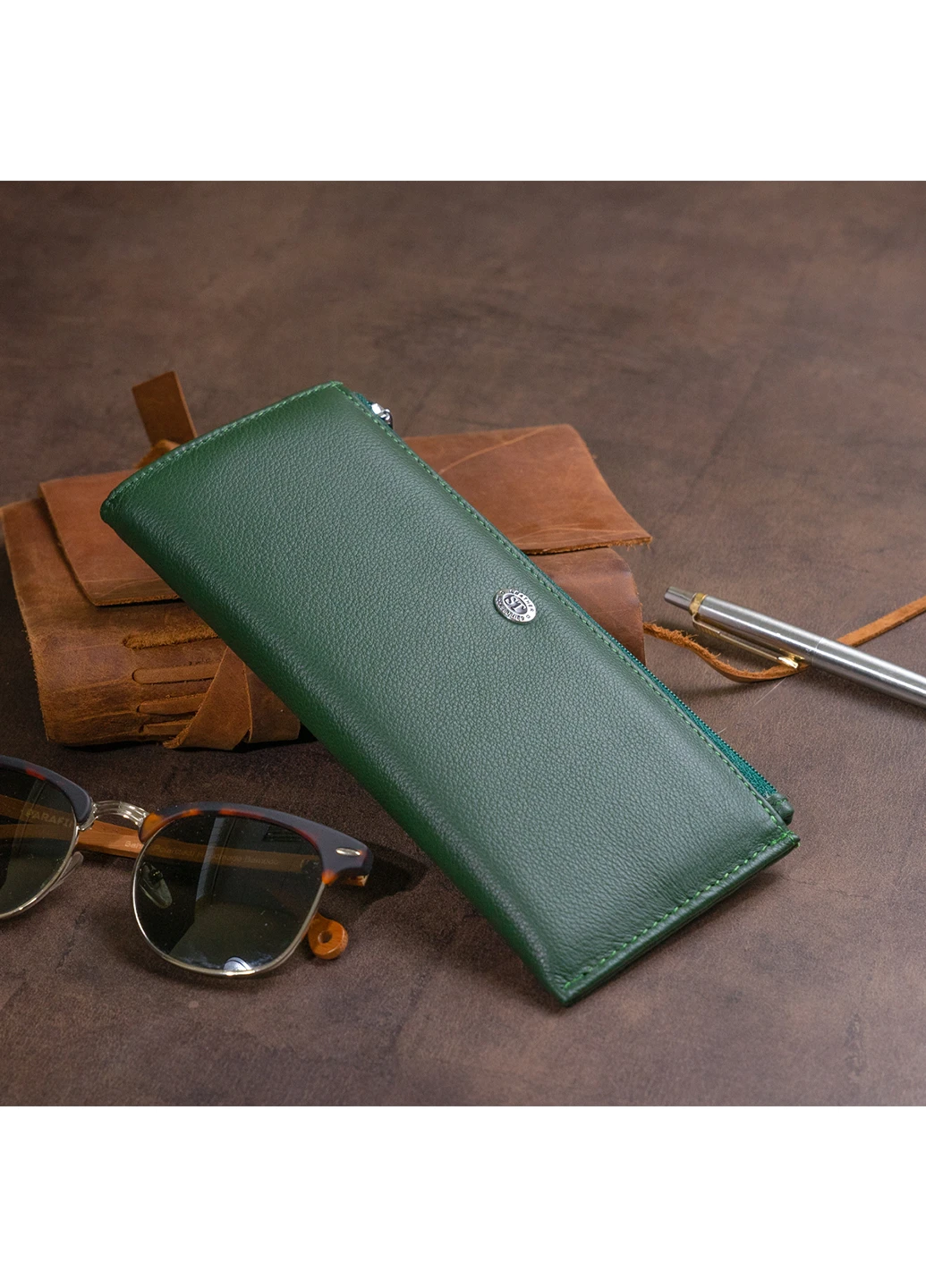 Жіночий шкіряний гаманець 19х9,5х2,5 см st leather (252128985)