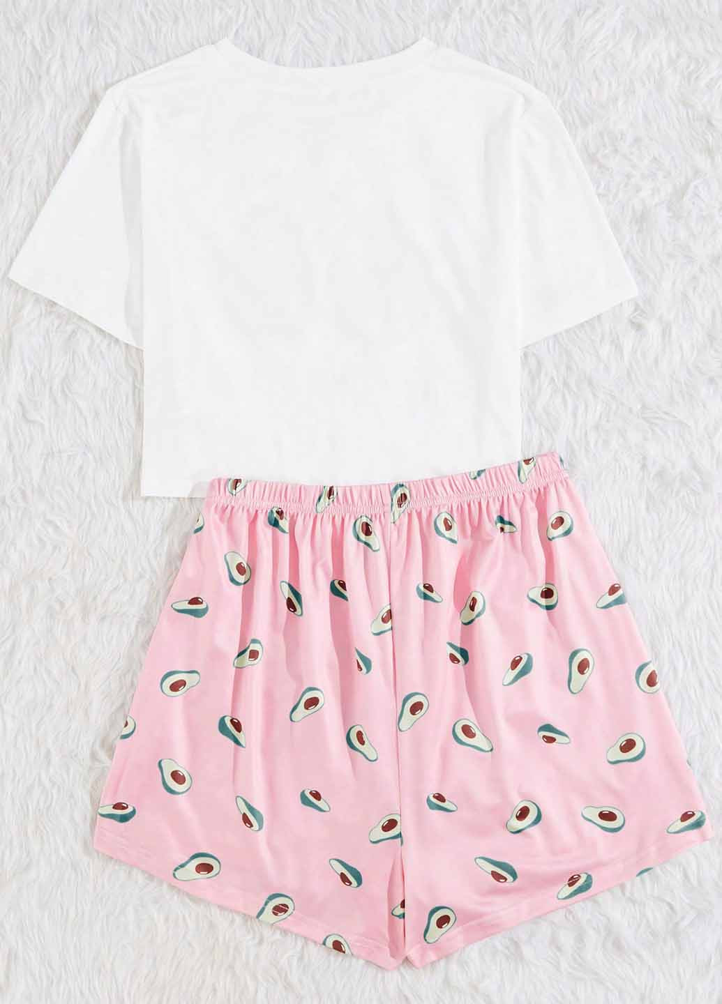 Комбінована всесезон піжама (футболка, шорти) футболка + шорти SHEIN