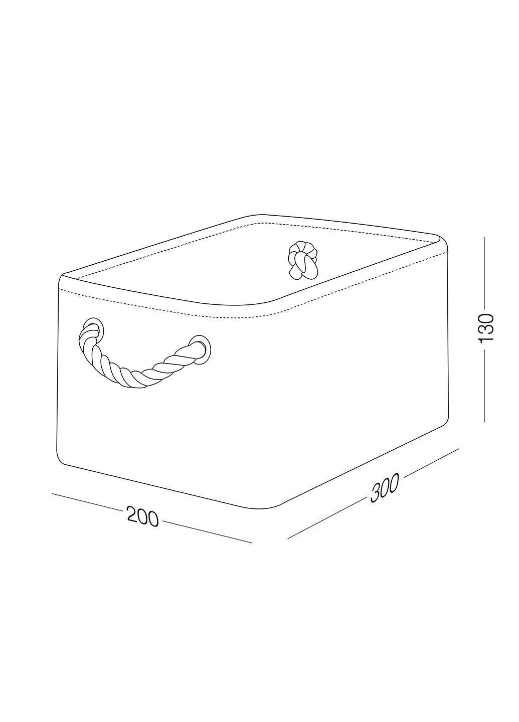 Ящик для хранения с ручками, 20х30х13 см MVM (256507899)