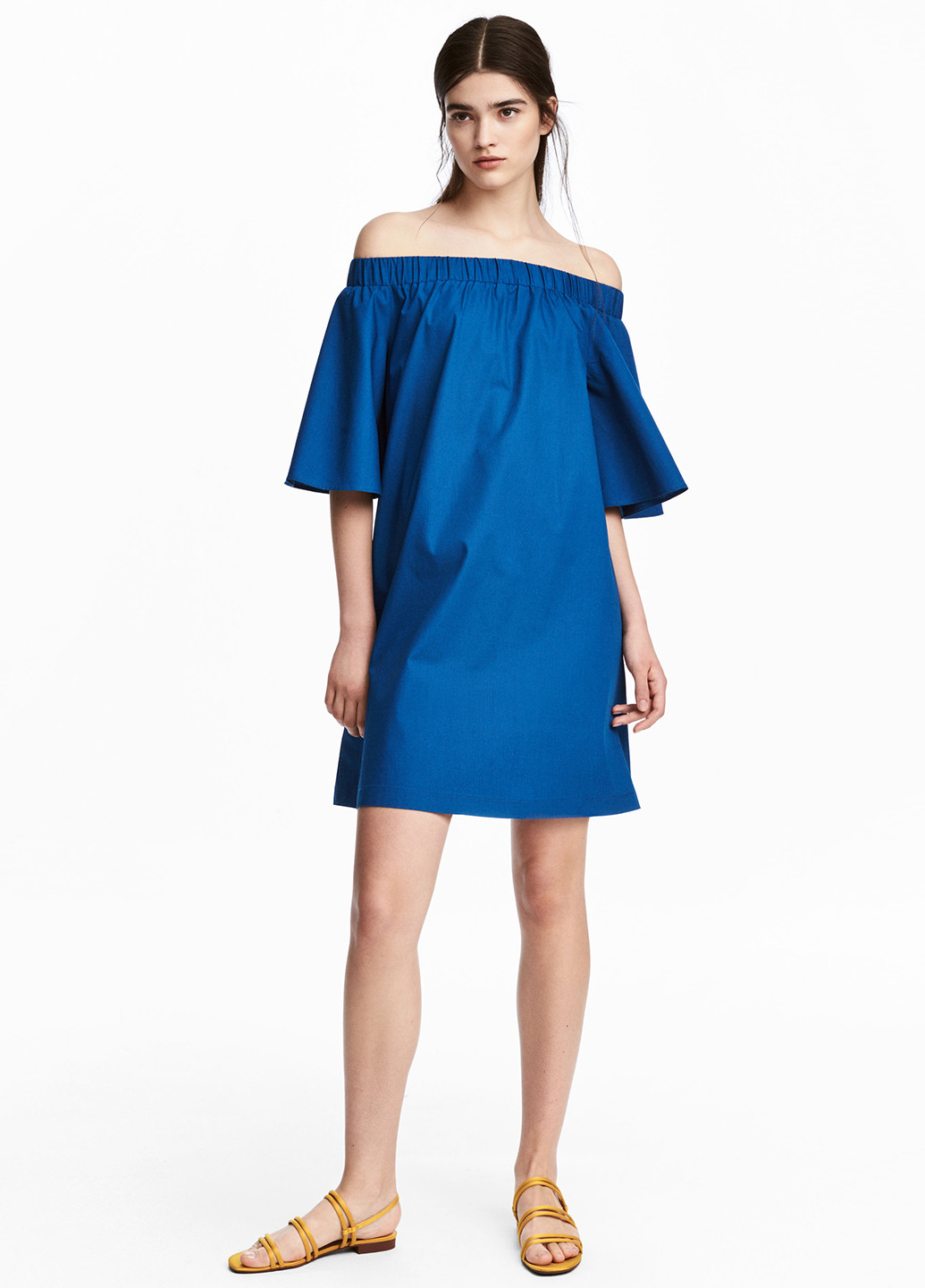 Синя кежуал плаття, сукня а-силует H&M однотонна