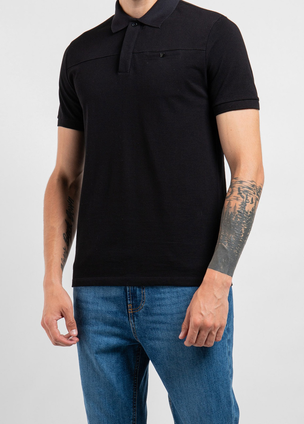 Черная черная хлопковая футболка-поло Versace