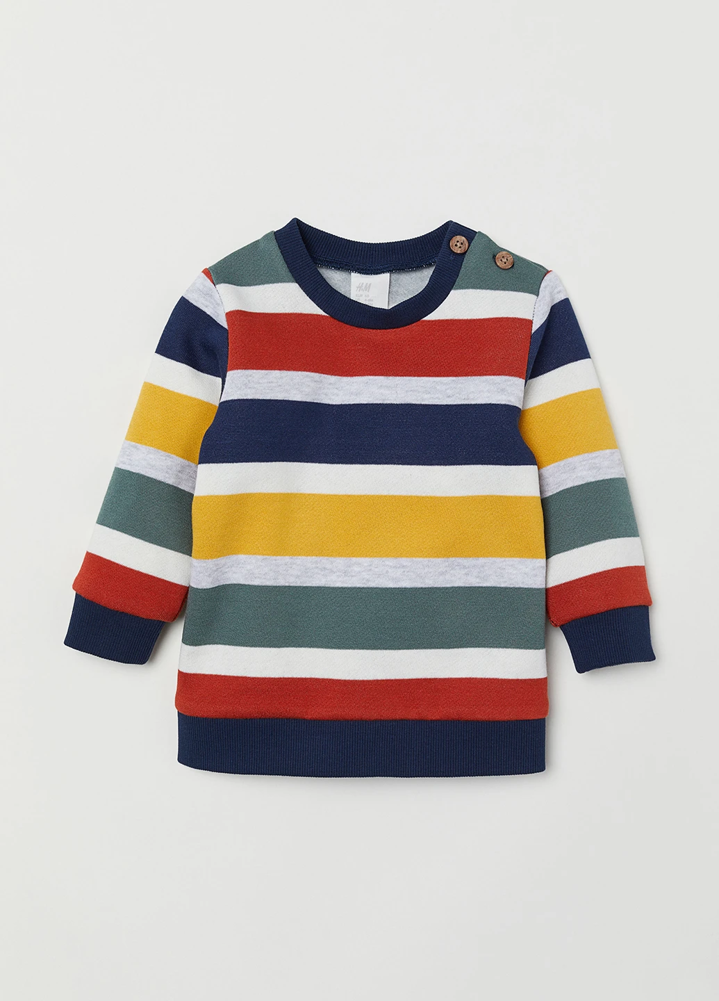 Синий свитшот H&M полоска (156342187)