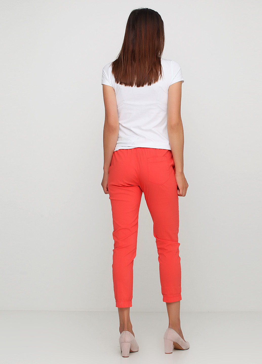 Оранжевые кэжуал демисезонные прямые брюки Wendy Trendy