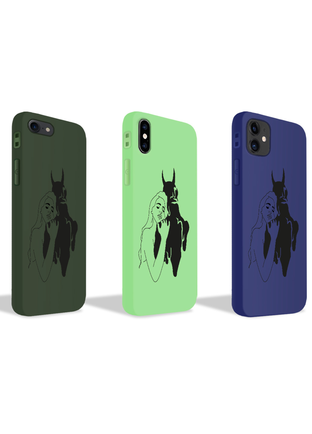 Чохол силіконовий Apple Iphone 6 Контурний мінімалізм (Contour minimalism) (6937-1358) MobiPrint (219777589)