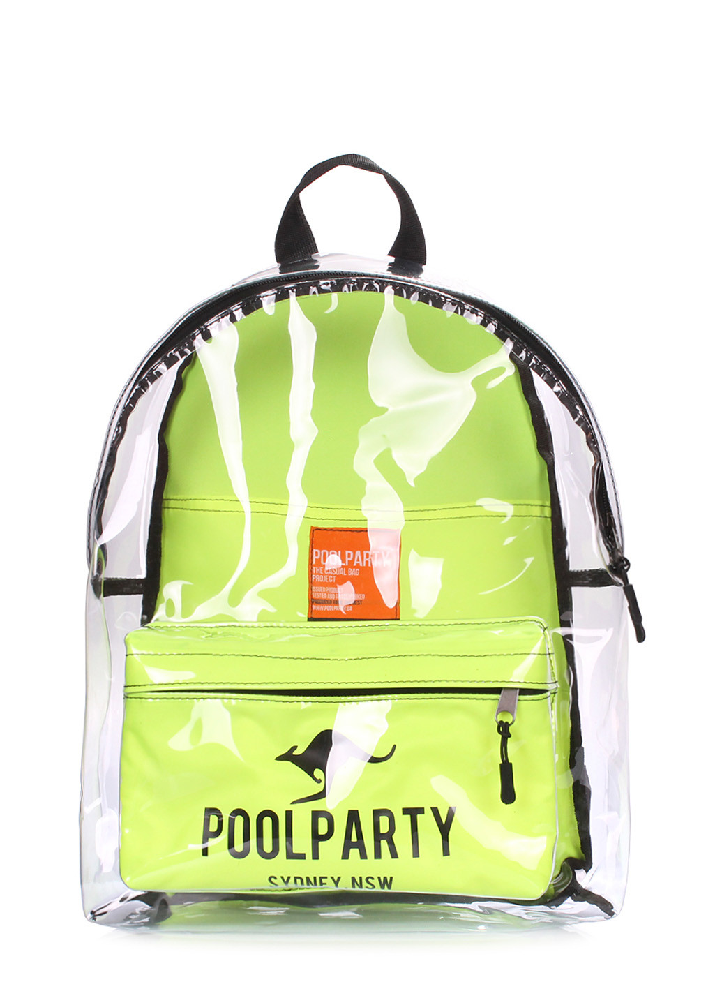 Прозорий рюкзак Plastic 43х30х13 см PoolParty (191022015)