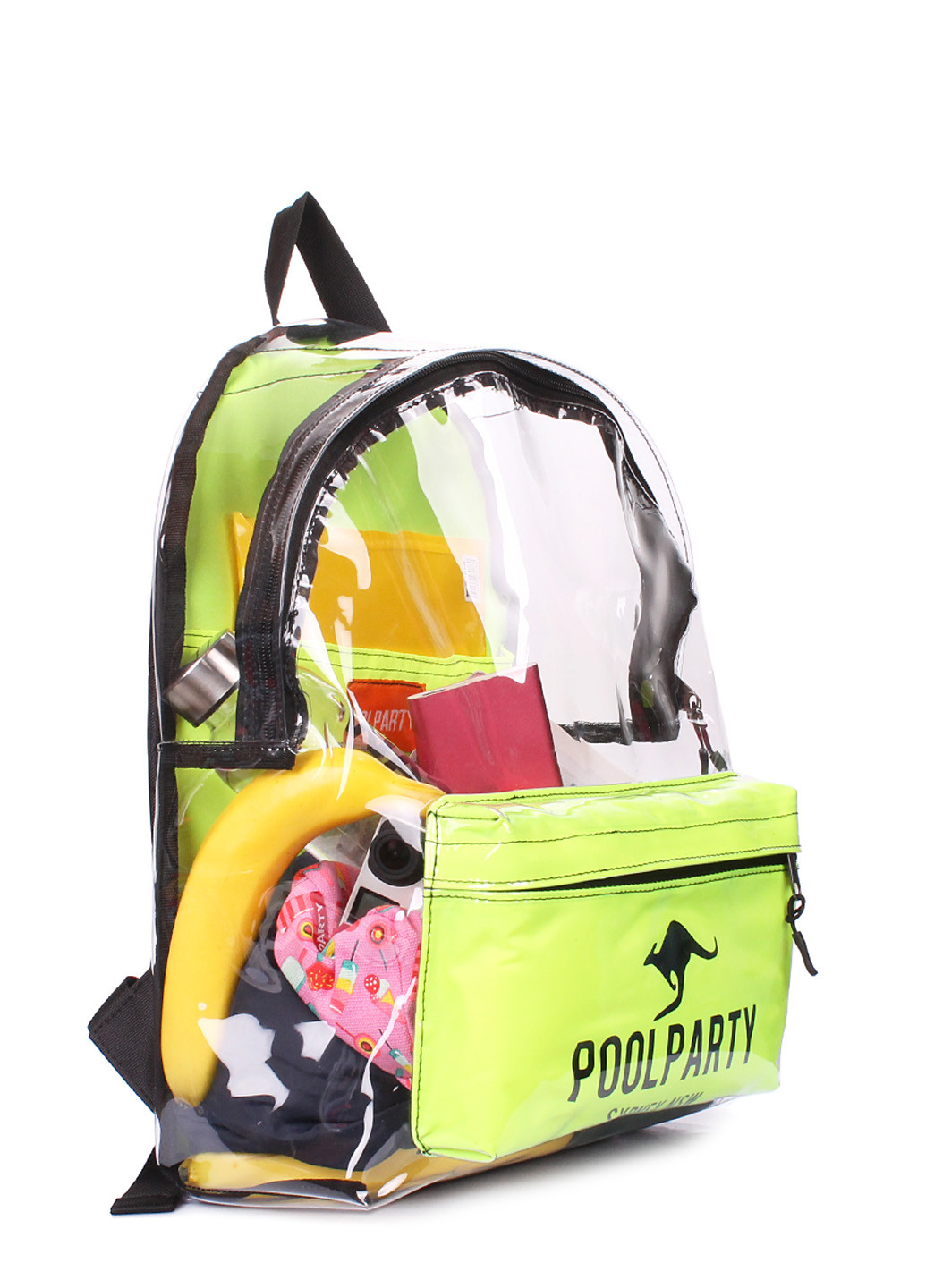 Прозрачный рюкзак Plastic 43х30х13 см PoolParty (191022015)