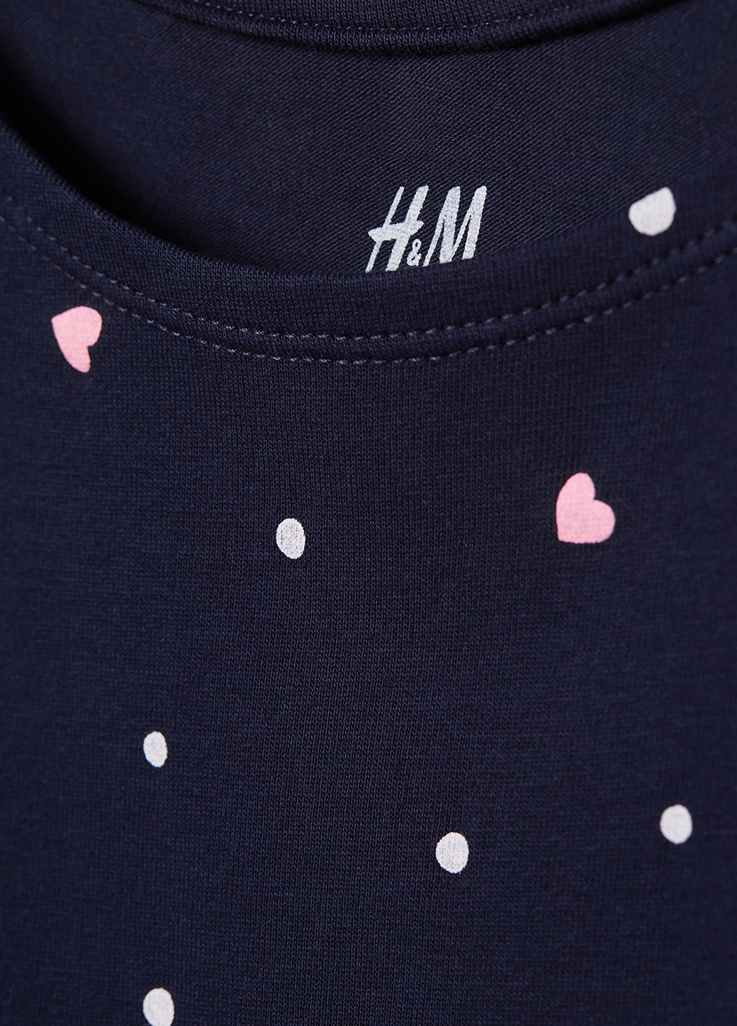 Синее кэжуал платье а-силуэт H&M в горошек