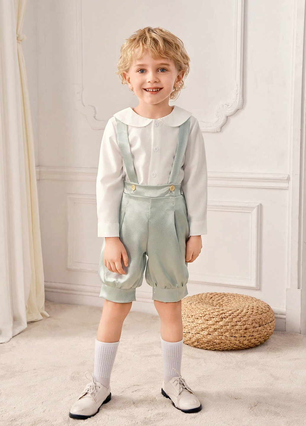 Комбінований літній костюм (сорочка, шорти) з шортами, з сорочкою SHEIN