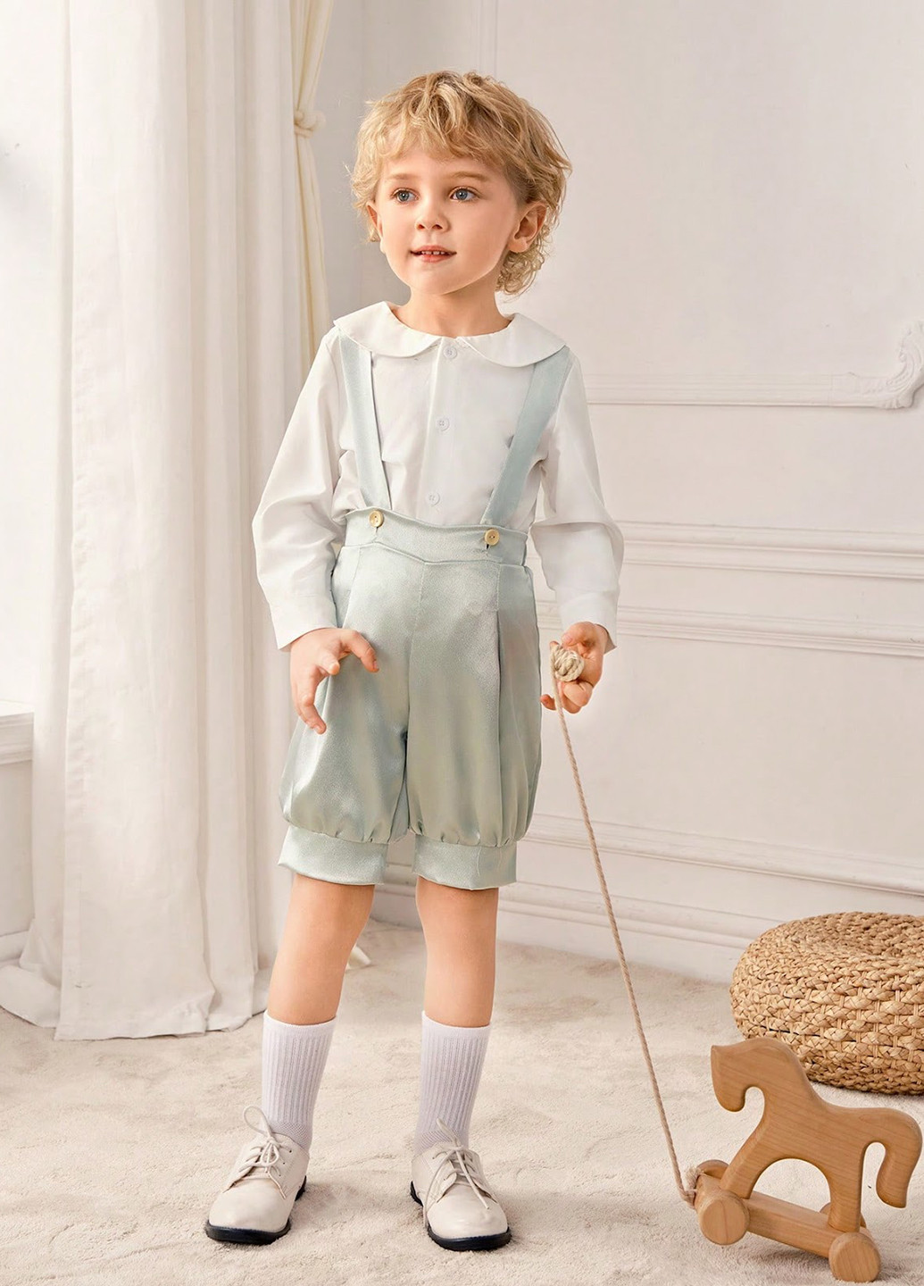 Комбінований літній костюм (сорочка, шорти) з шортами, з сорочкою SHEIN