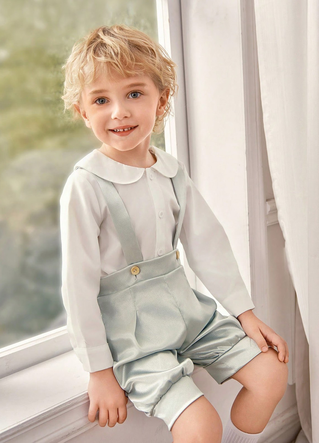 Комбінований літній костюм (сорочка, шорти) з шортами, з сорочкою SHEIN