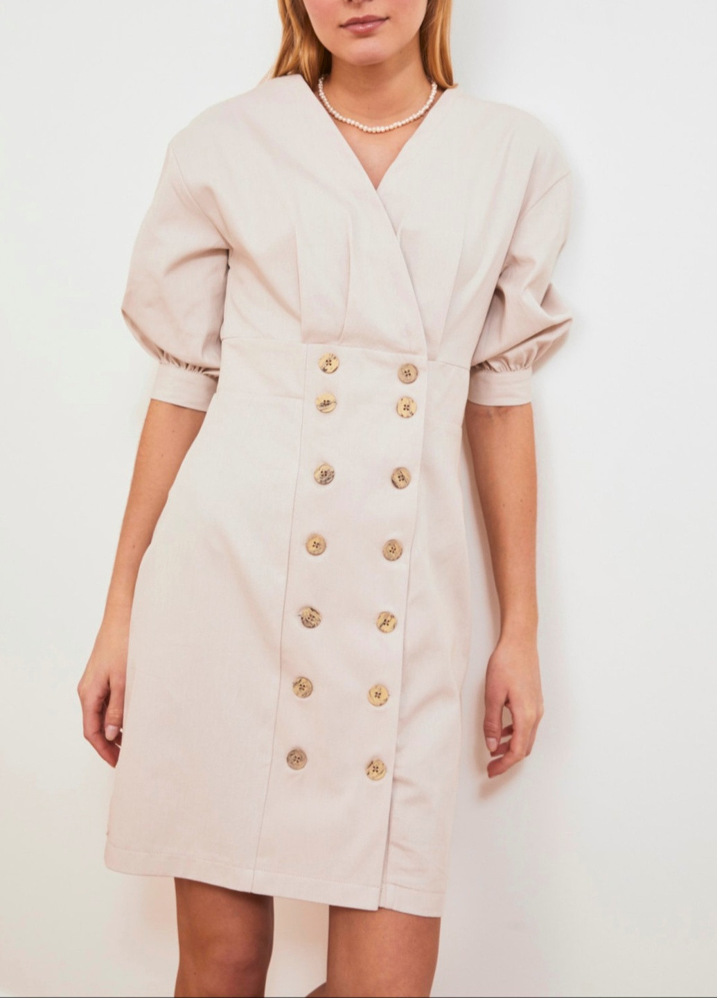 Бежева кежуал сукня AMORI однотонна