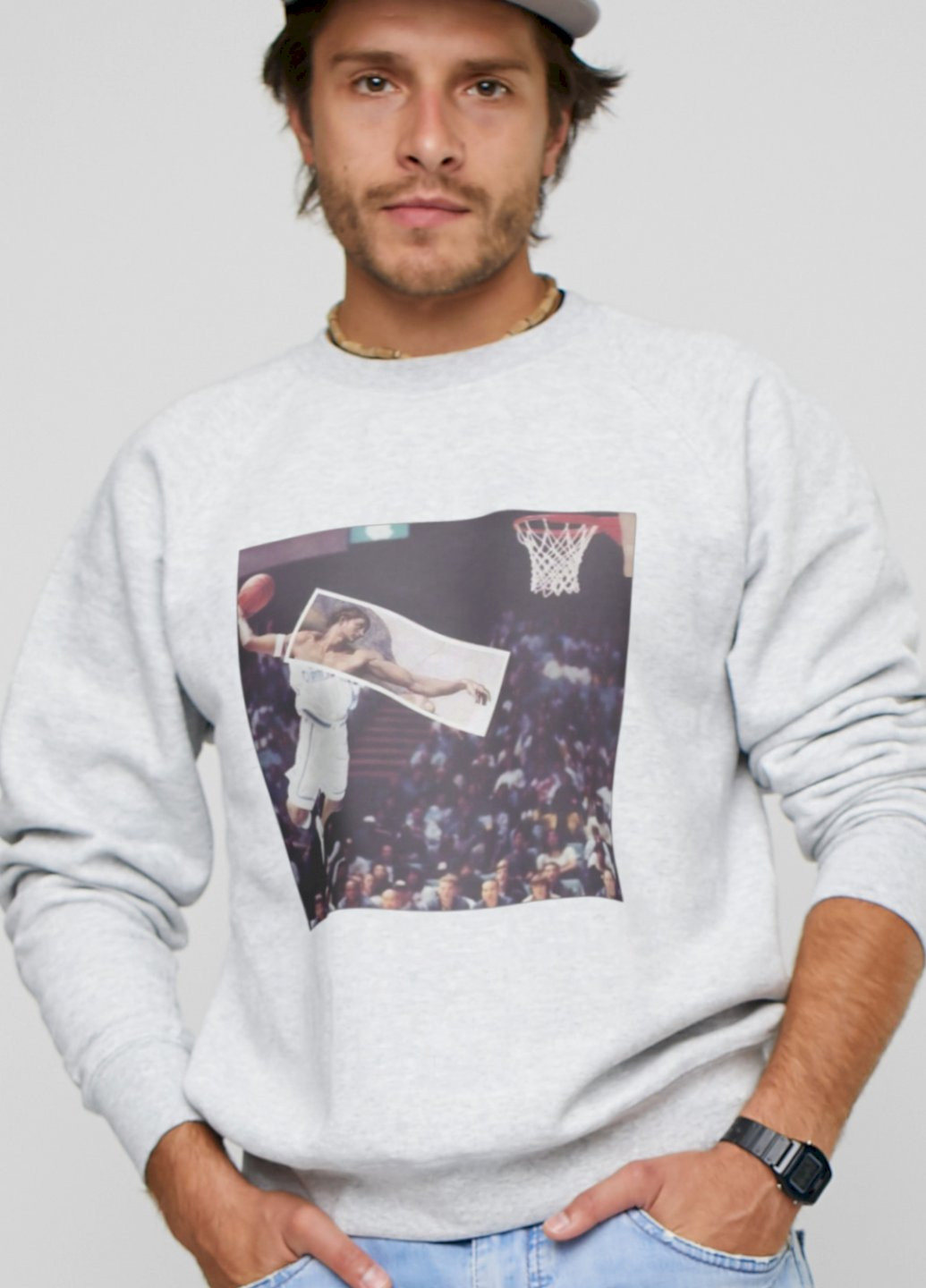 Серый свитшот мужской YAPPI (198688784)