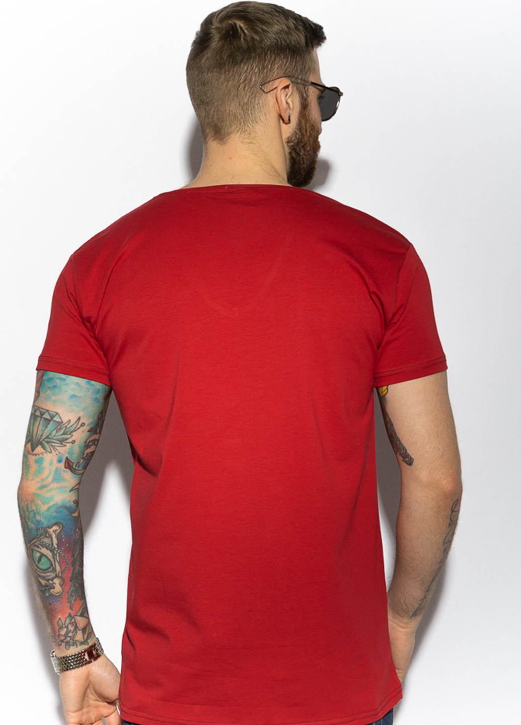 Темно-червона футболка Time of Style