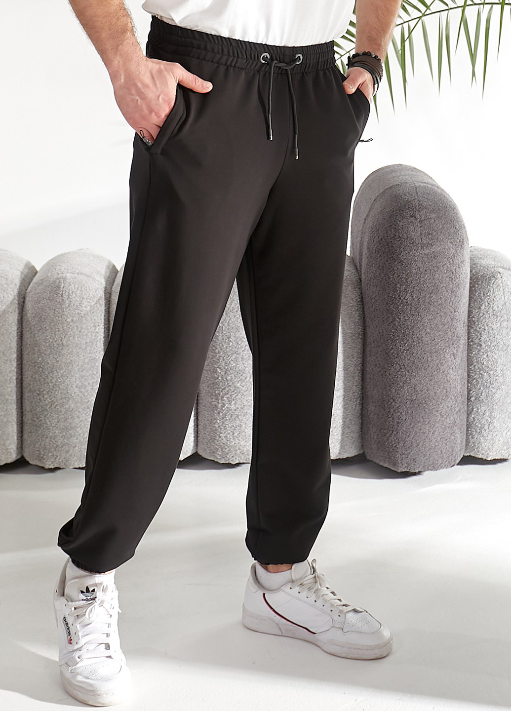 Черные кэжуал демисезонные джоггеры брюки Demma