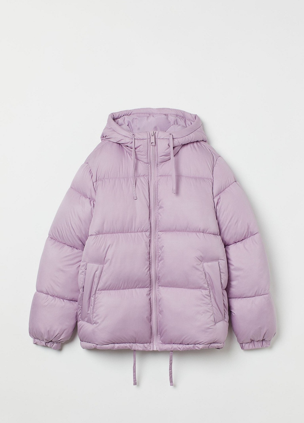 Светло-фиолетовый зимний Пуховик аляска H&M
