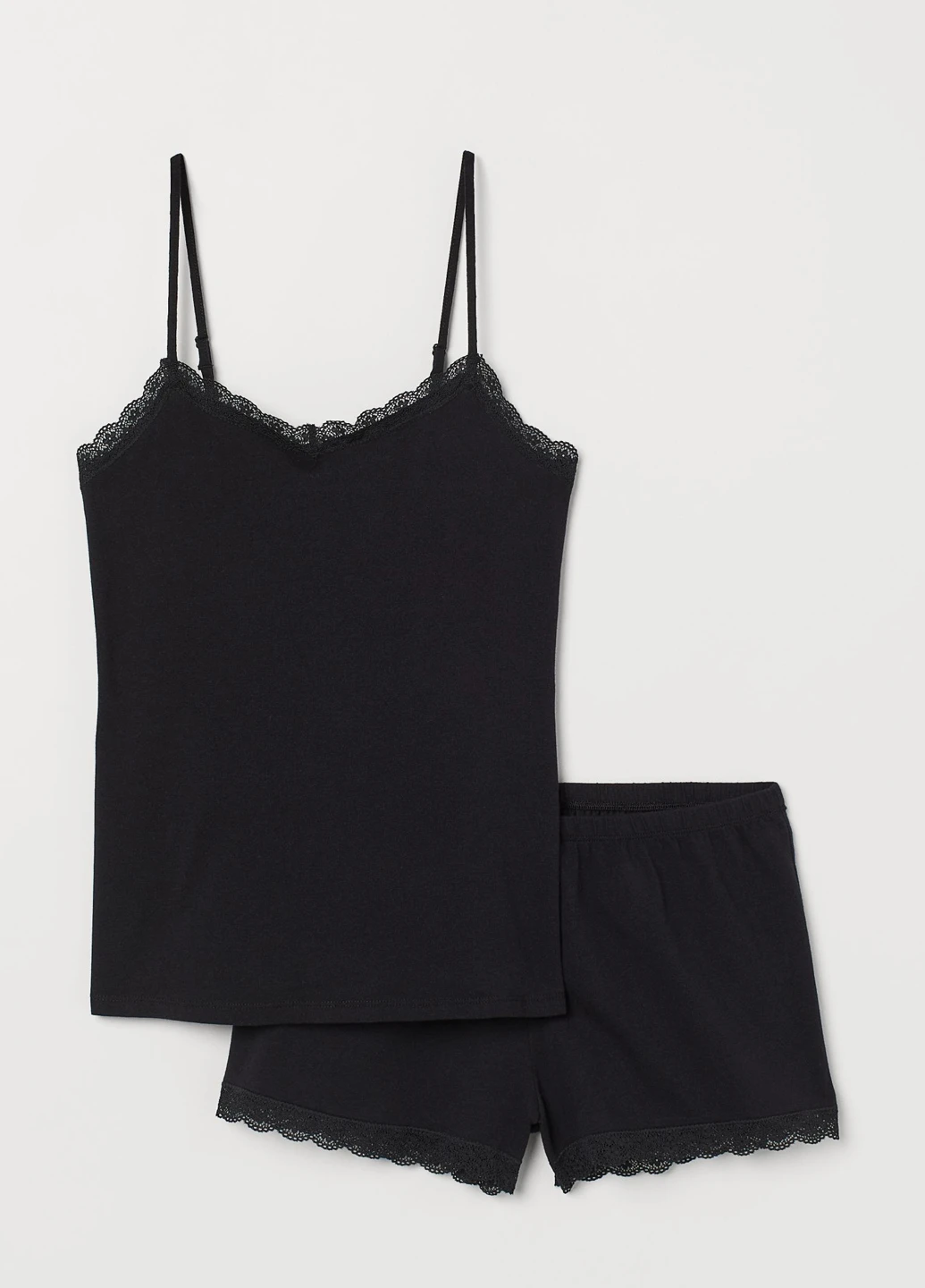 Чорна всесезон піжама (майка, шорти) майка + шорти H&M