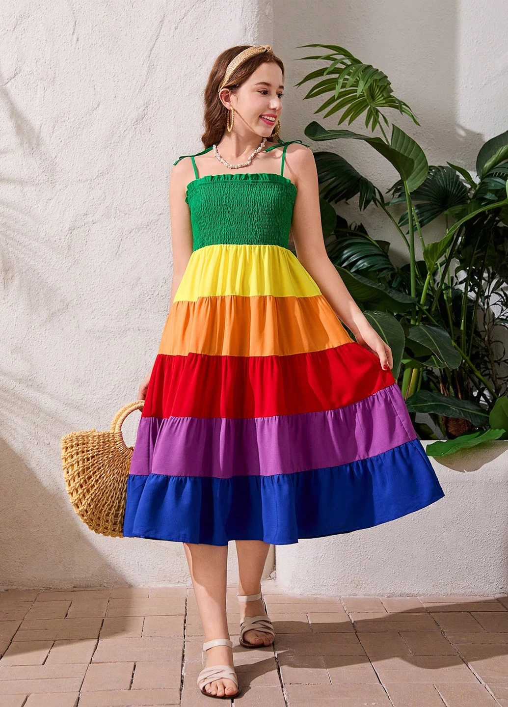 Комбинированное платье SHEIN (329544111)