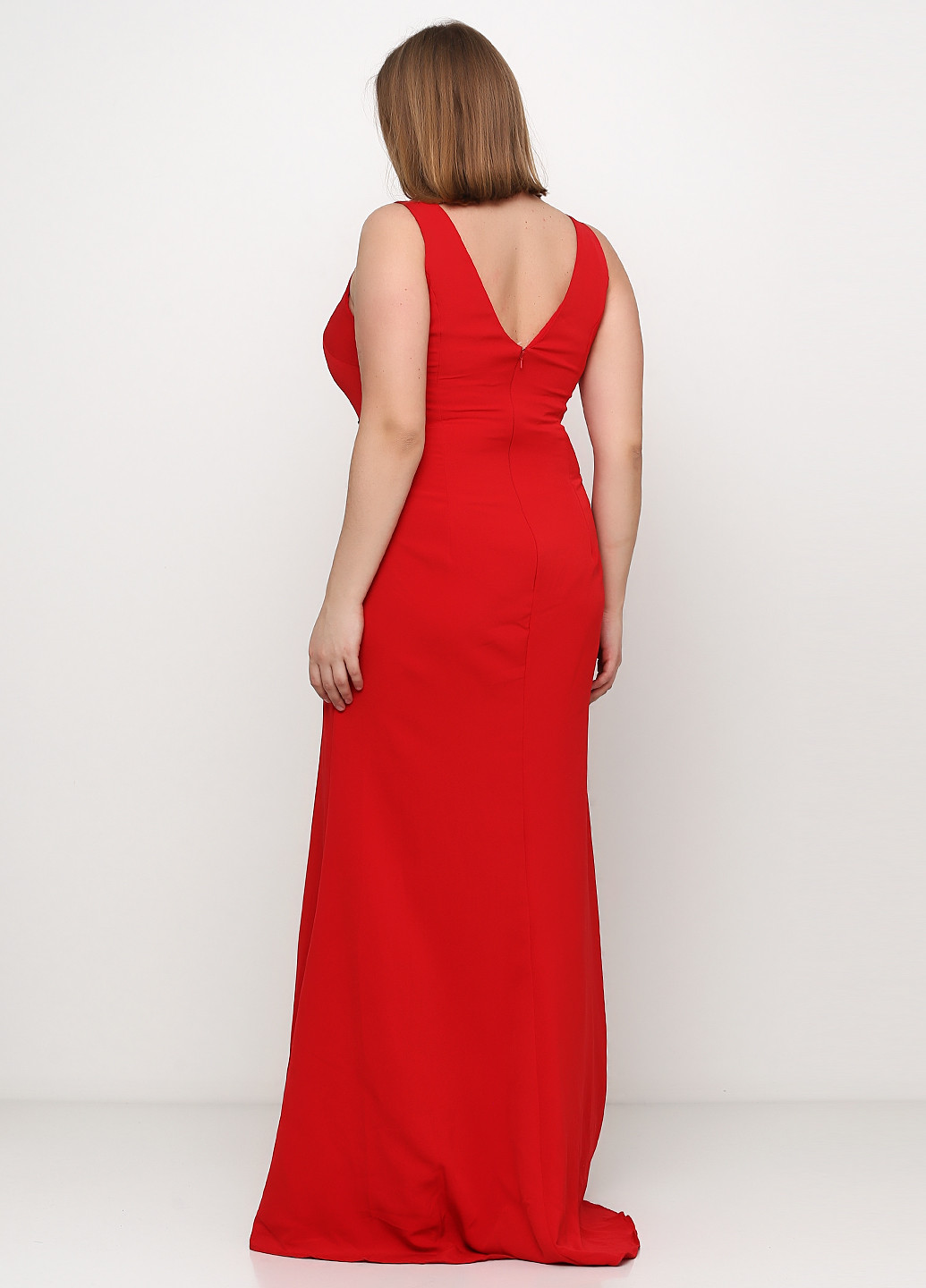 Красное вечернее платье годе JS Collections однотонное
