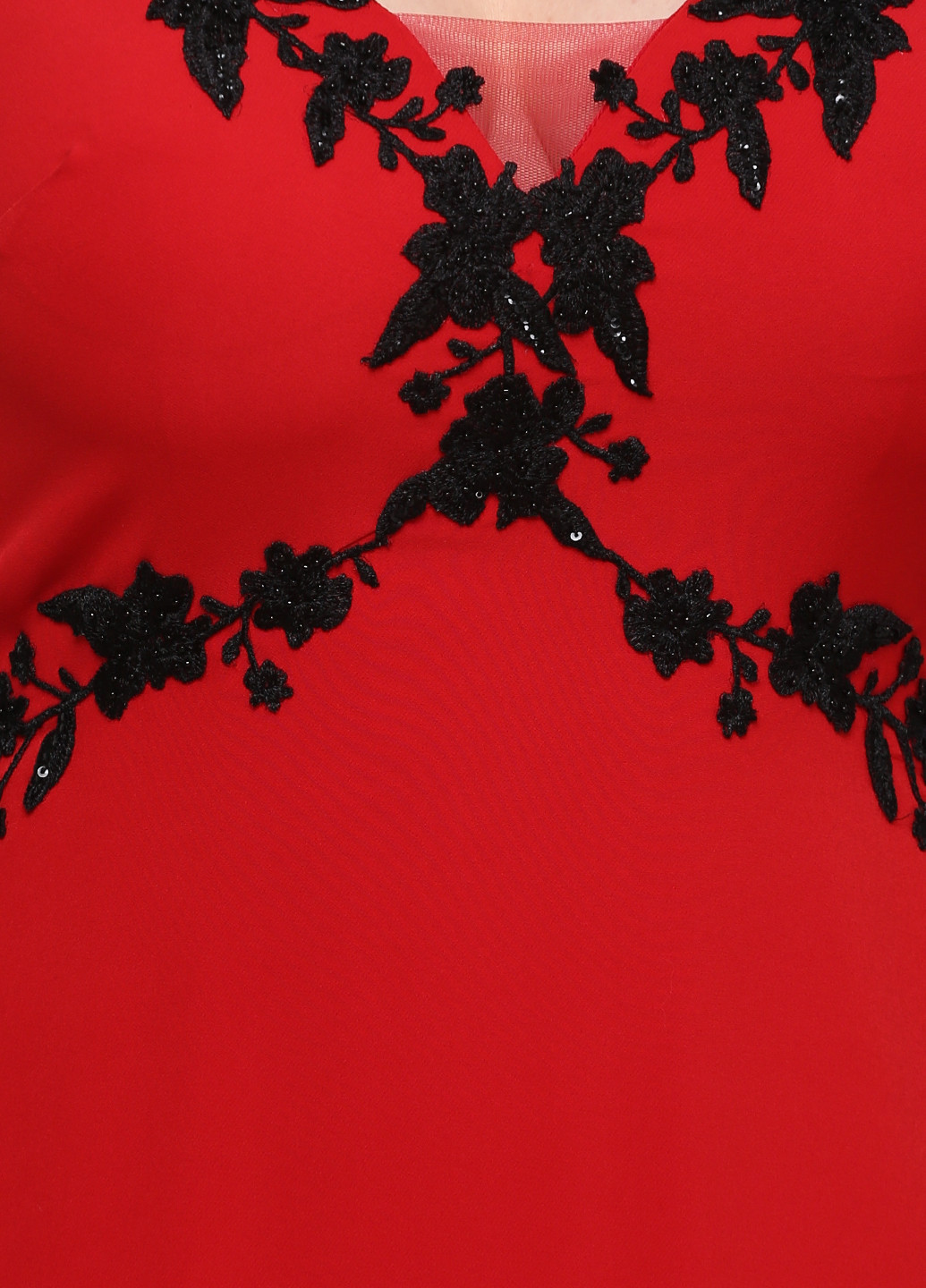 Красное вечернее платье годе JS Collections однотонное